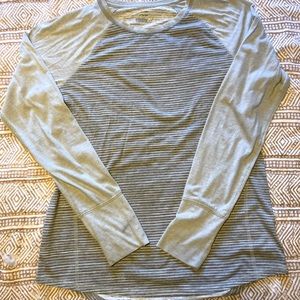 Tek Gear - grey stripe raglan tee